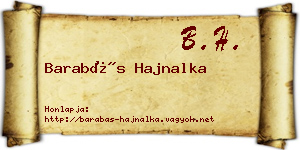 Barabás Hajnalka névjegykártya