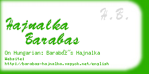 hajnalka barabas business card